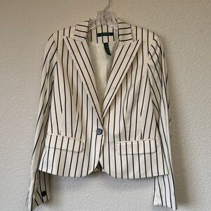 Lauren Ralph Lauren Ivory Pinstripe Blazer size 10